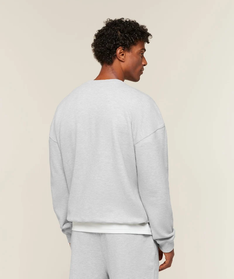 Gymshark Campus Crest Sweatshirt - Soft Grey Marl