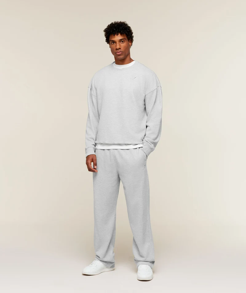 Gymshark Campus Crest Sweatshirt - Soft Grey Marl
