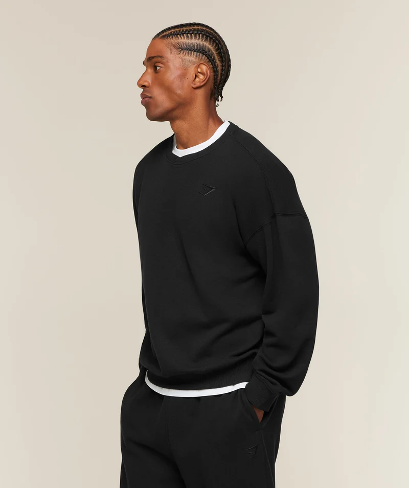 Gymshark Campus Crest Sweatshirt - Black