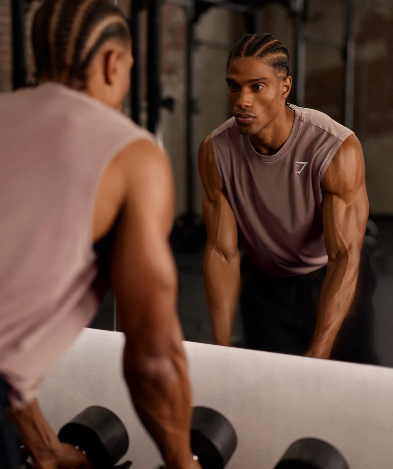 Gymshark Washed Pastels Tank - Taupe Brown/Wash