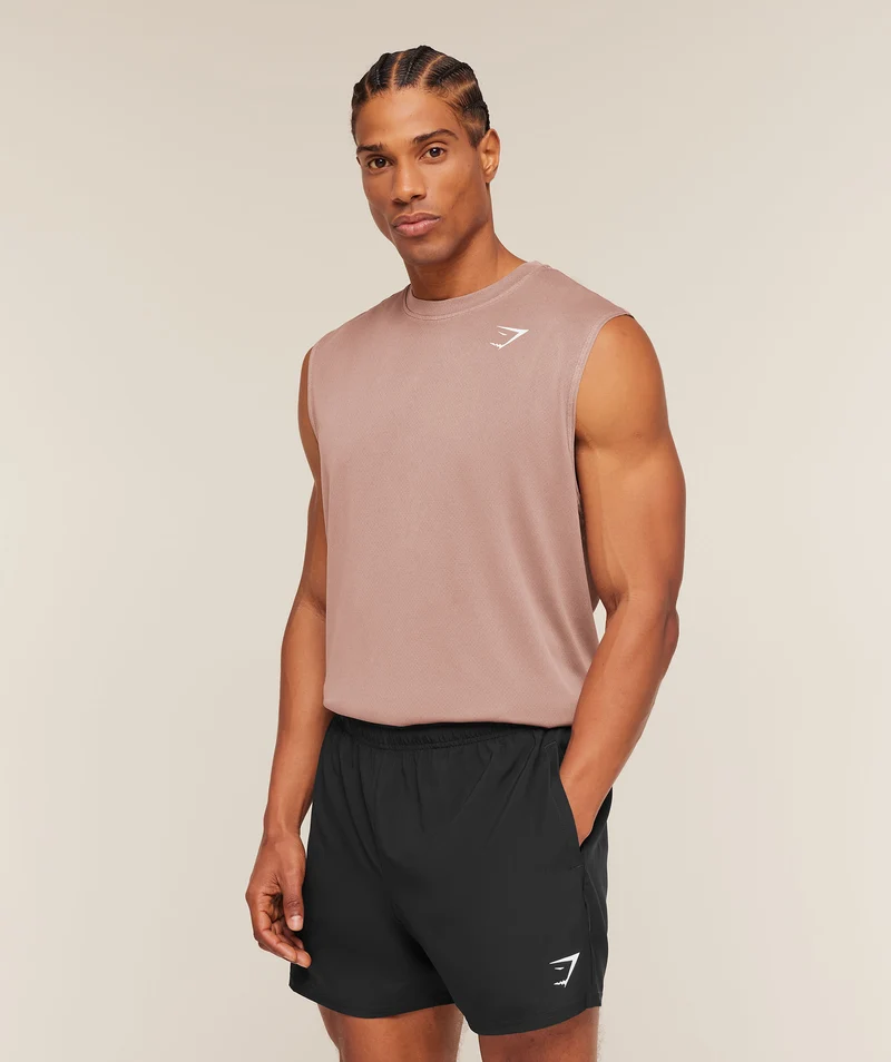 Gymshark Washed Pastels Tank - Taupe Brown/Wash