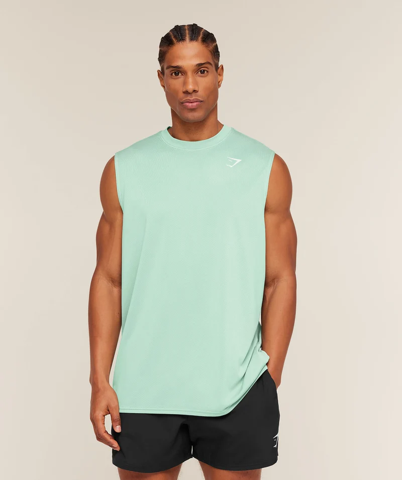 Gymshark Washed Pastels Tank - Pop Turquoise/Wash