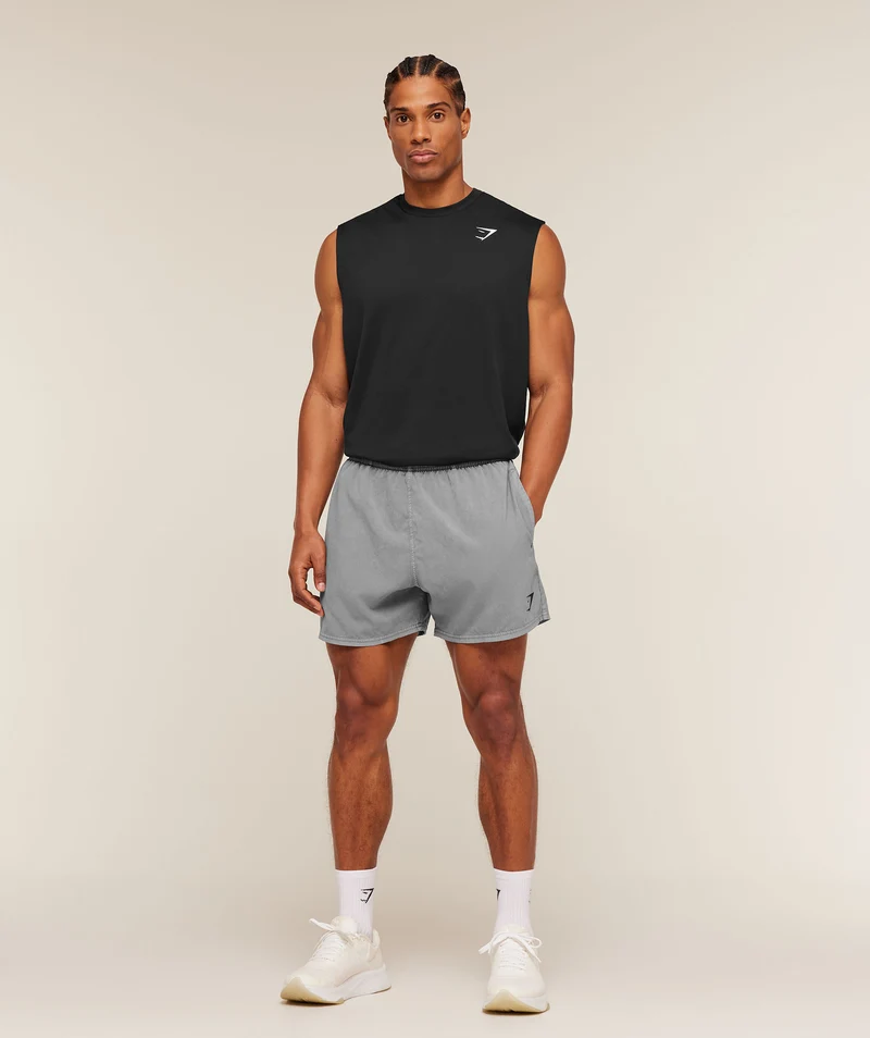 Gymshark Washed Pastels Shorts - Black/Wash