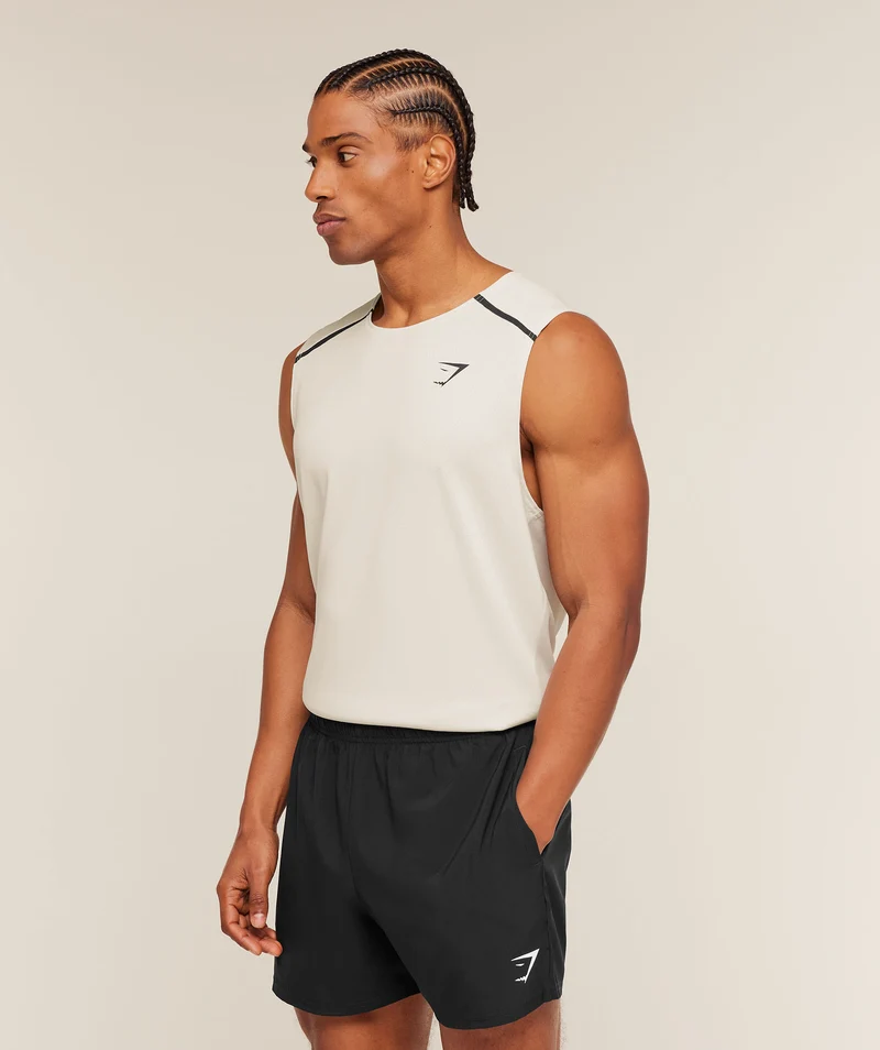 Gymshark Arrival Contrast Tank - Tinted White/Pebble Grey