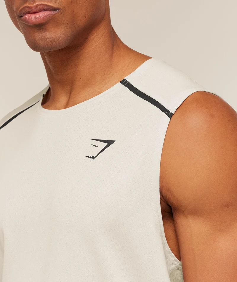 Gymshark Arrival Contrast Tank - Tinted White/Pebble Grey