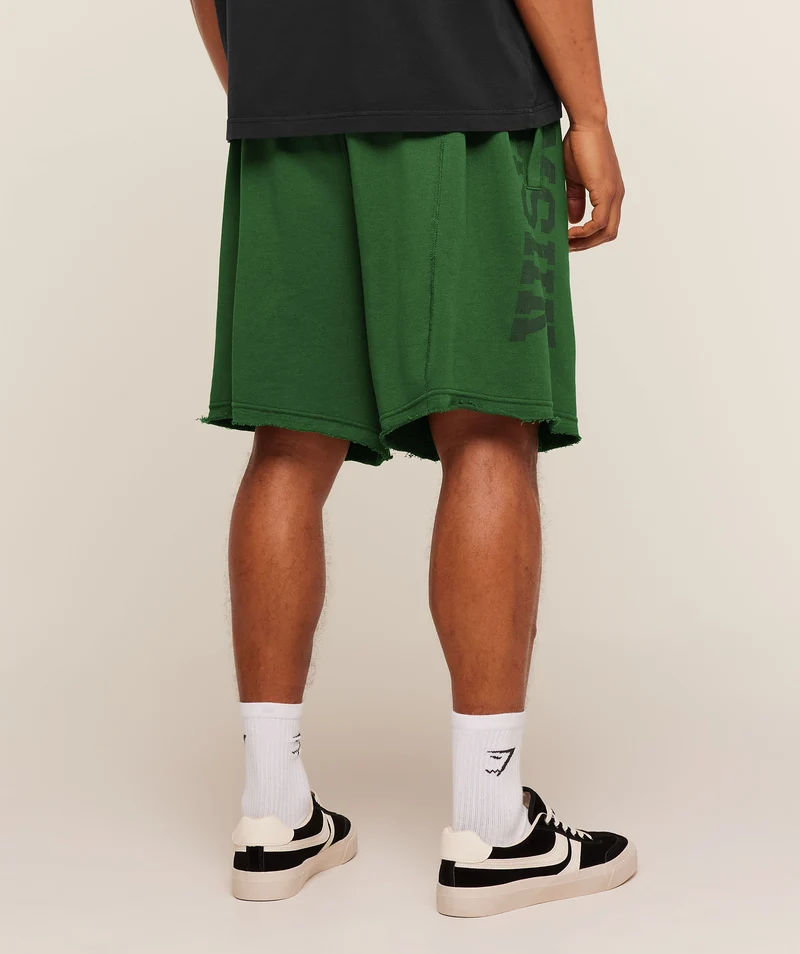 Gymshark Accent Graphic Sweat Shorts - Athletic Green