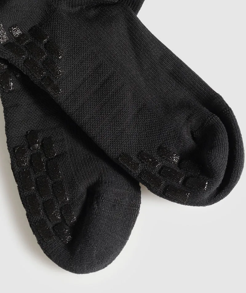 Gymshark Lifting Socks - Black/Carmine Red