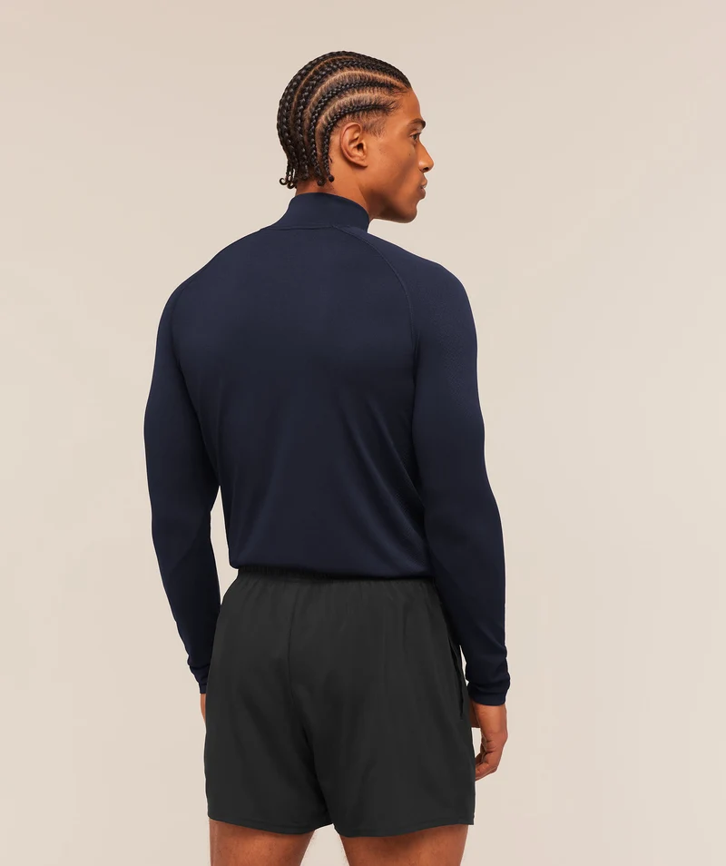 Gymshark Vital Seamless 1/4 Zip - Navy/Heavy Blue