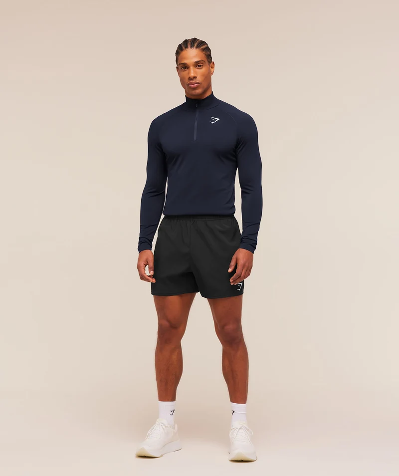 Gymshark Vital Seamless 1/4 Zip - Navy/Heavy Blue