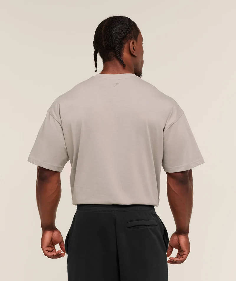 Gymshark Olde English T-Shirt - Mushroom Grey