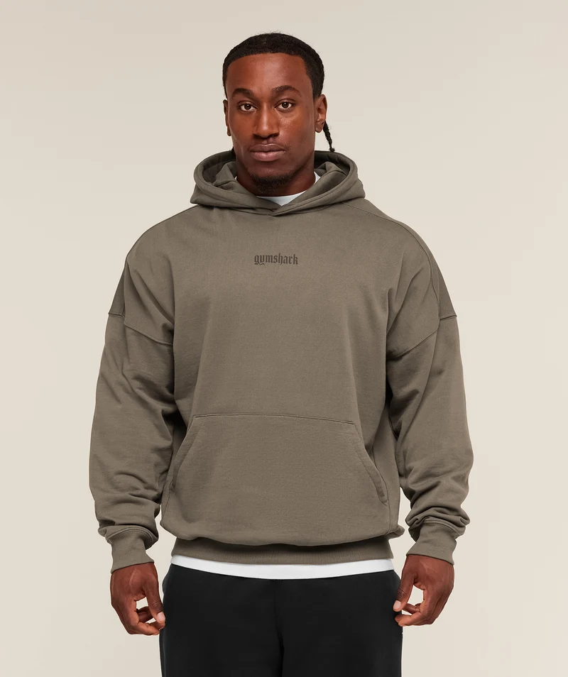 Gymshark Olde English Hoodie - Camo Brown