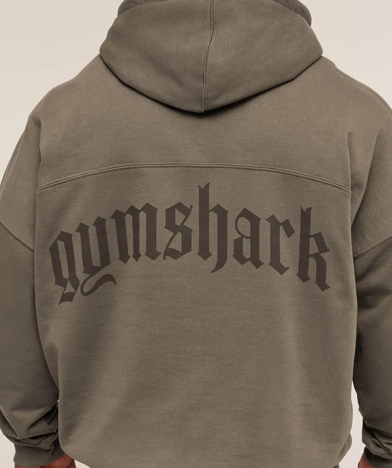 Gymshark Olde English Hoodie - Camo Brown
