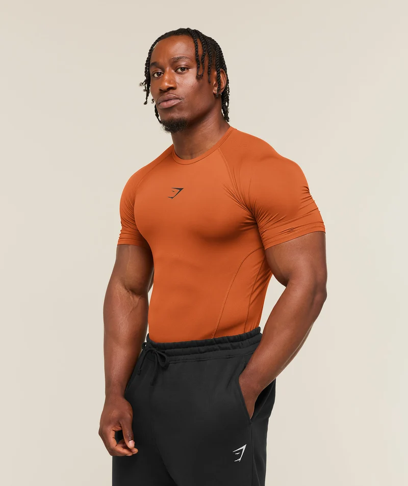 Gymshark Element Baselayer T-Shirt - Nutmeg Orange