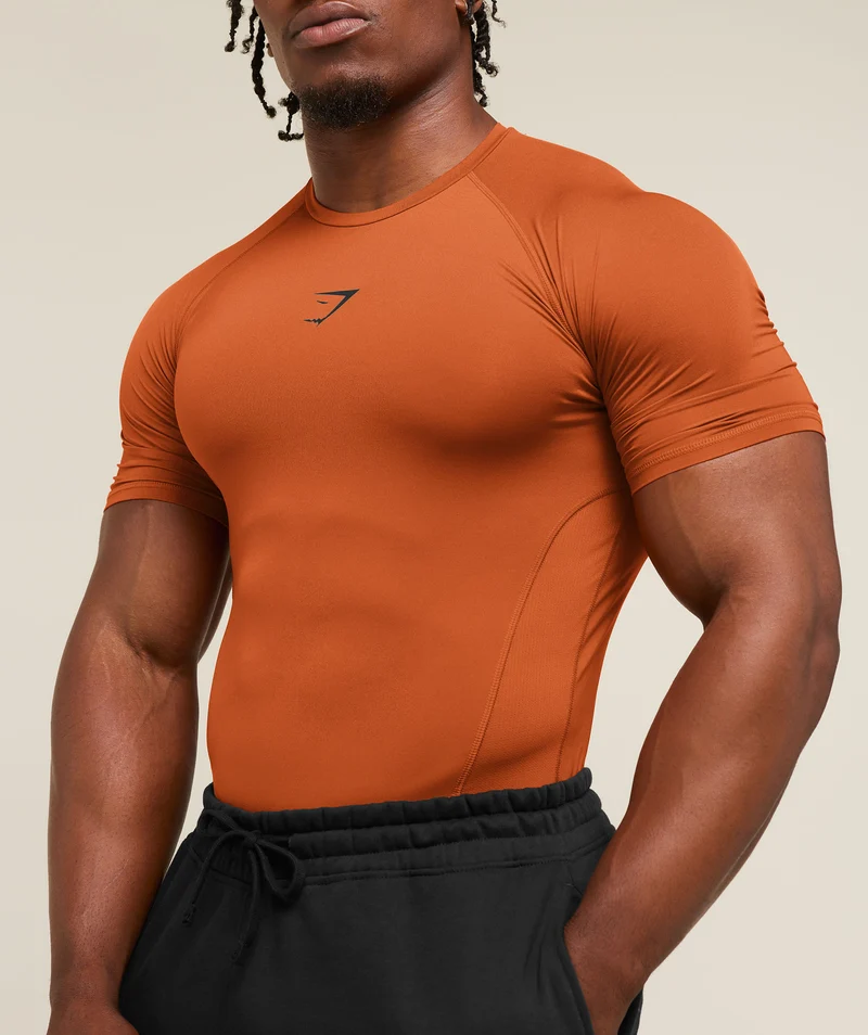 Gymshark Element Baselayer T-Shirt - Nutmeg Orange