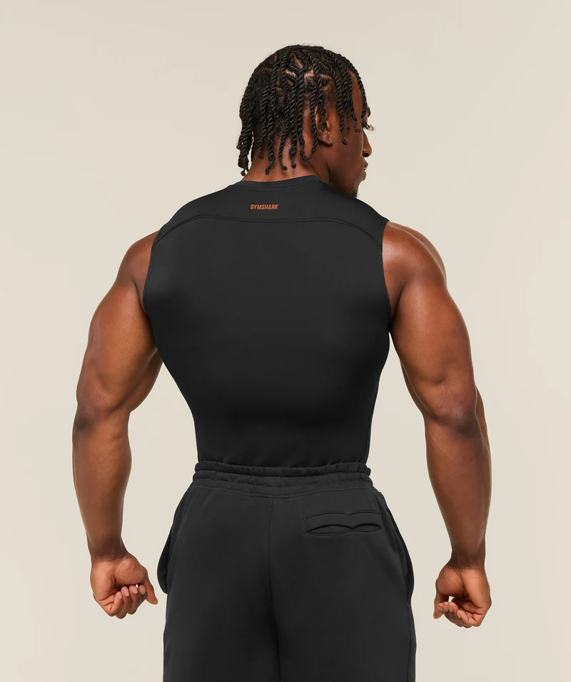 Gymshark Element Baselayer Tank - Black/Nutmeg Orange