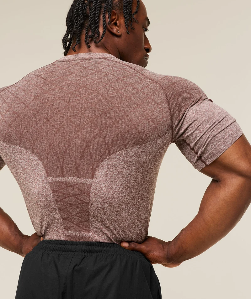 Gymshark Devant Seamless T-Shirt - Espresso Brown