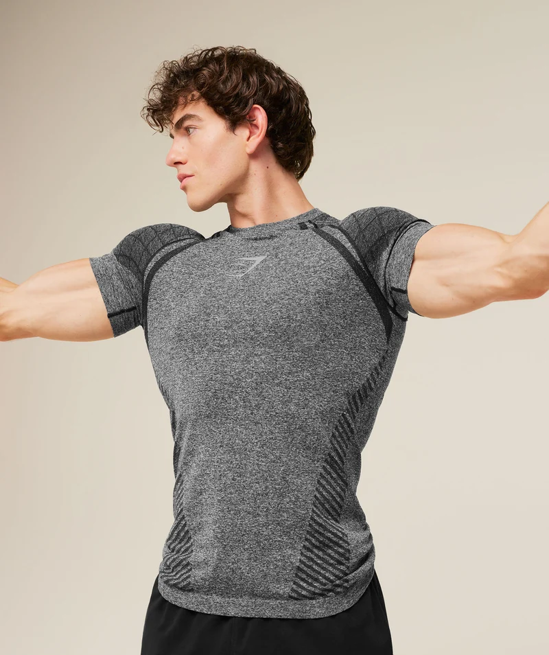 Gymshark Devant Seamless T-Shirt - Black