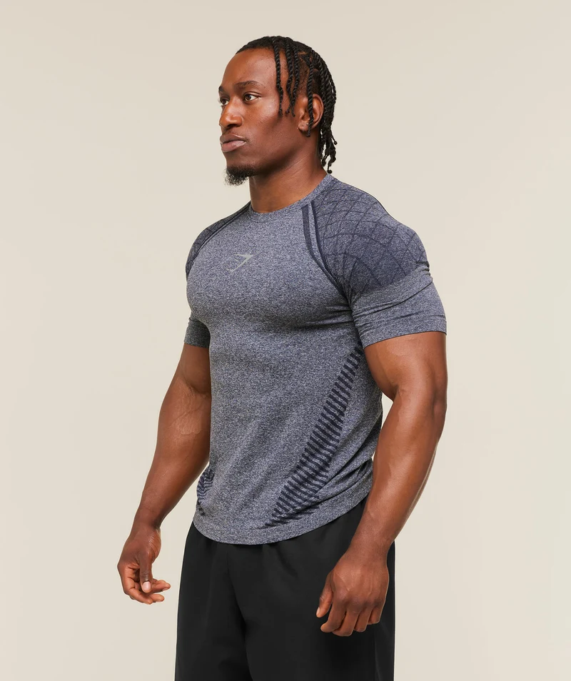 Gymshark Devant Seamless T-Shirt - Heavy Blue