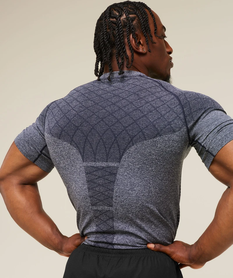 Gymshark Devant Seamless T-Shirt - Heavy Blue