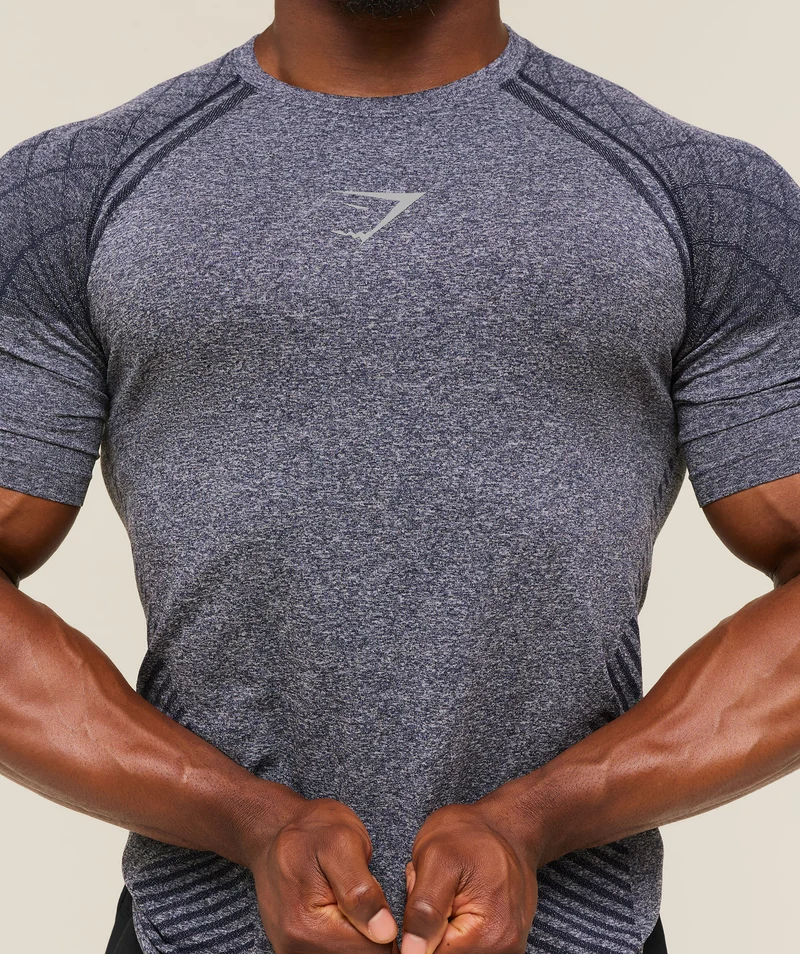 Gymshark Devant Seamless T-Shirt - Heavy Blue