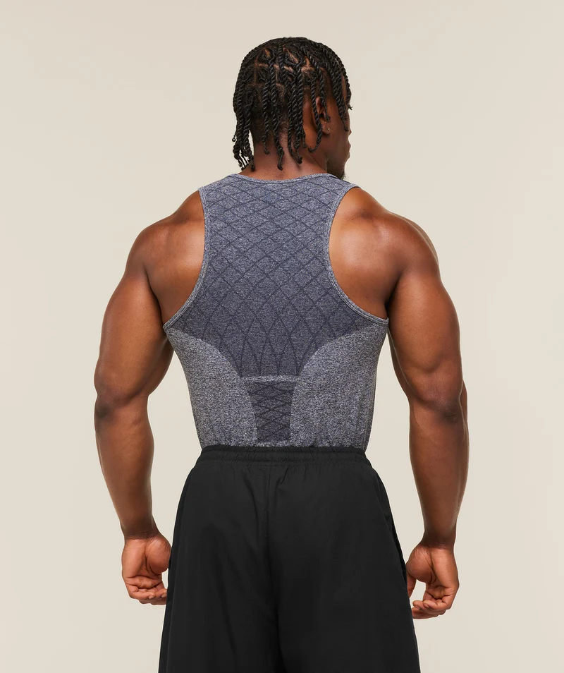 Gymshark Devant Seamless Tank - Heavy Blue