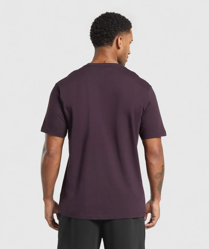 Gymshark Crest T-Shirt - Plum Brown