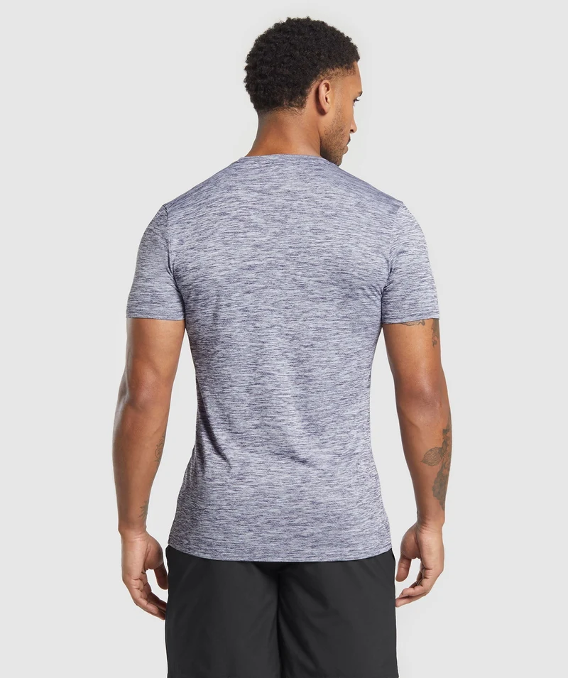 Gymshark Arrival Marl T-Shirt - Weighted Purple/White Marl