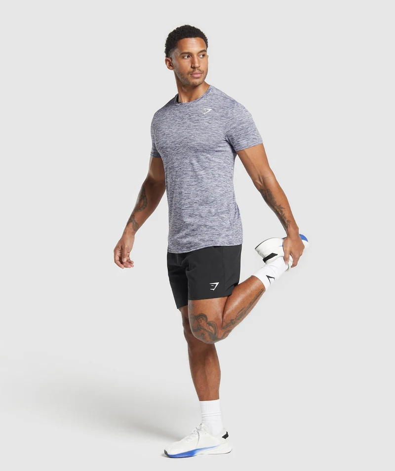 Gymshark Arrival Marl T-Shirt - Weighted Purple/White Marl
