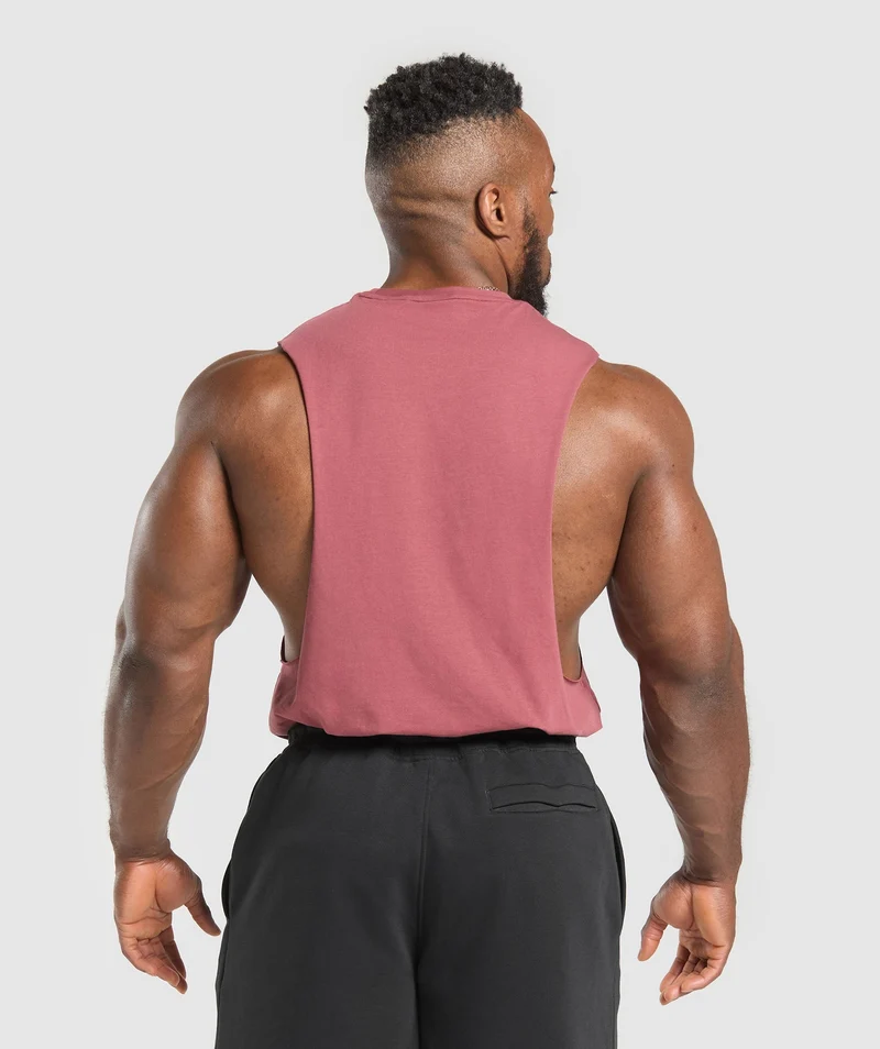 Gymshark Critical Drop Arm Tank - Washed Berry Pink