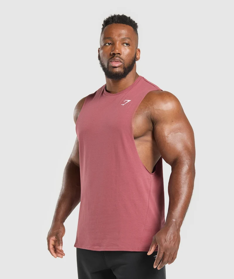 Gymshark Critical Drop Arm Tank - Washed Berry Pink