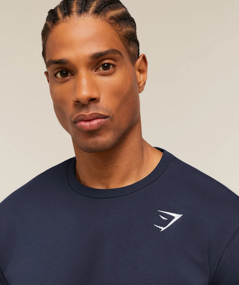 Gymshark Crest T-Shirt - Heavy Blue