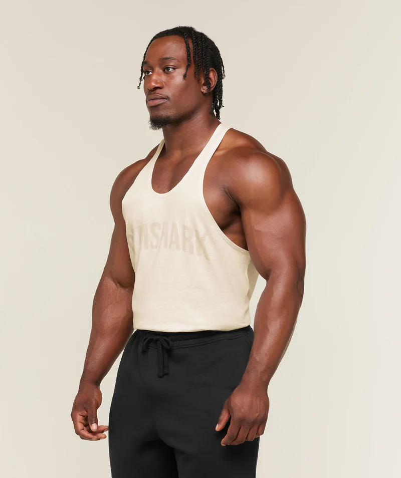 Gymshark Power Stringer - Bros Chalk Marl