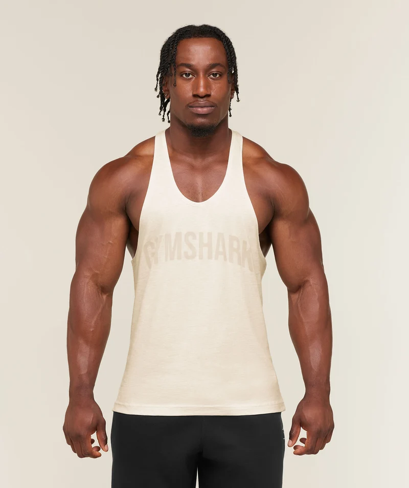 Gymshark Power Stringer - Bros Chalk Marl