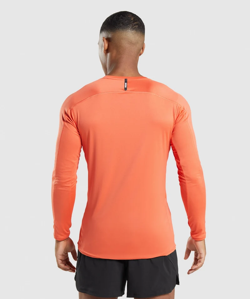 Gymshark Speed Long Sleeve T-Shirt - Papaya Orange