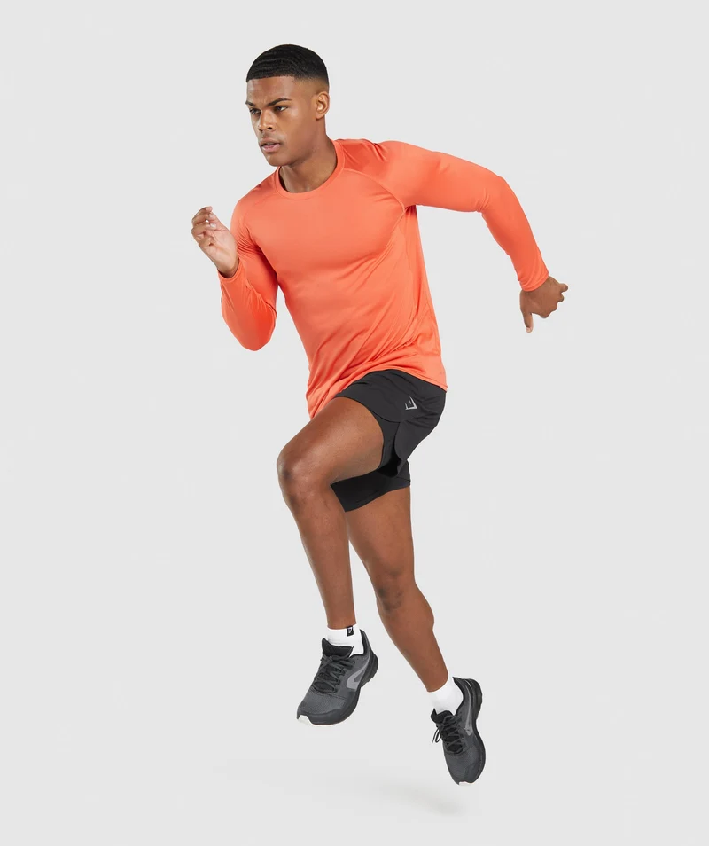 Gymshark Speed Long Sleeve T-Shirt - Papaya Orange