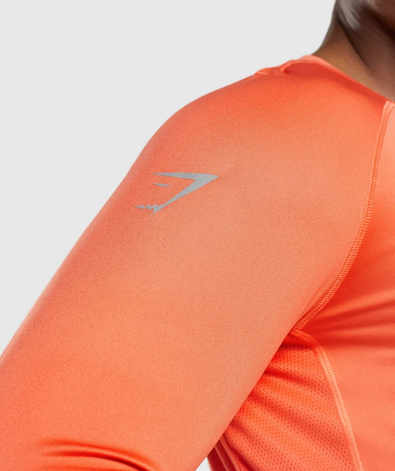 Gymshark Speed Long Sleeve T-Shirt - Papaya Orange
