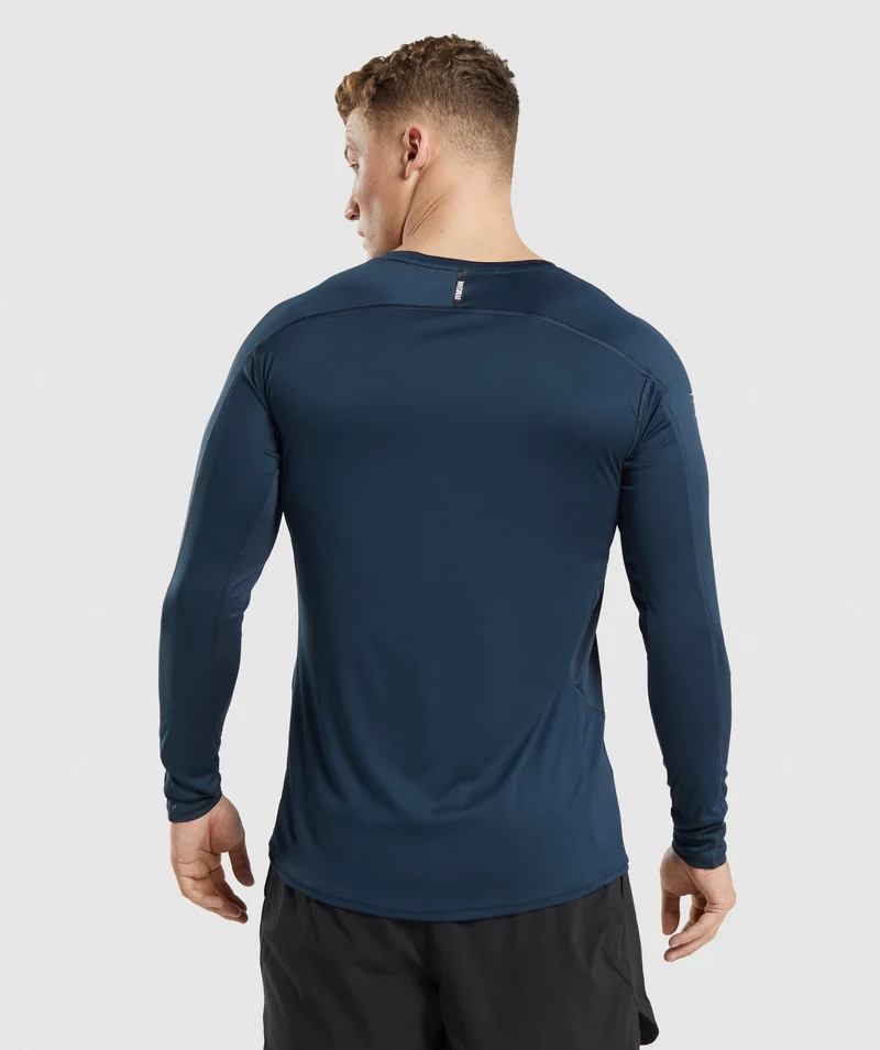 Gymshark Speed Long Sleeve T-Shirt - Navy