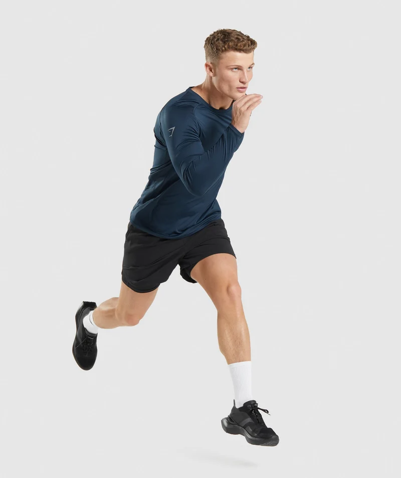 Gymshark Speed Long Sleeve T-Shirt - Navy