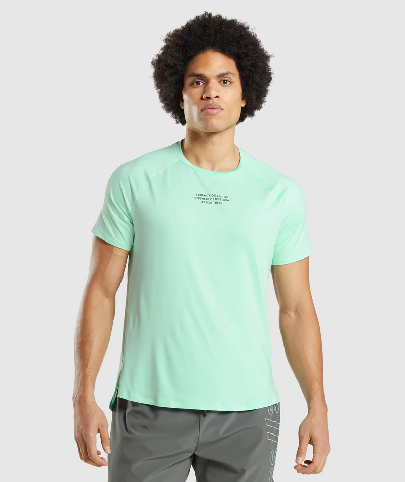 Gymshark Steve Cook T-Shirt - Blue