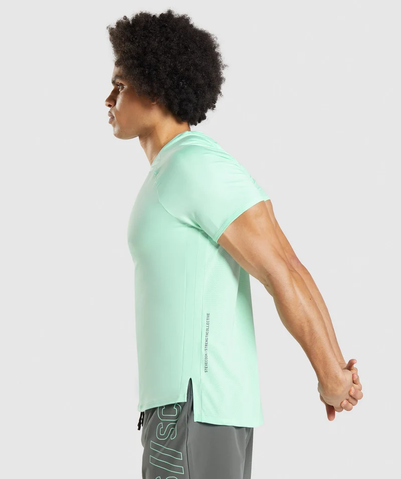 Gymshark Steve Cook T-Shirt - Blue