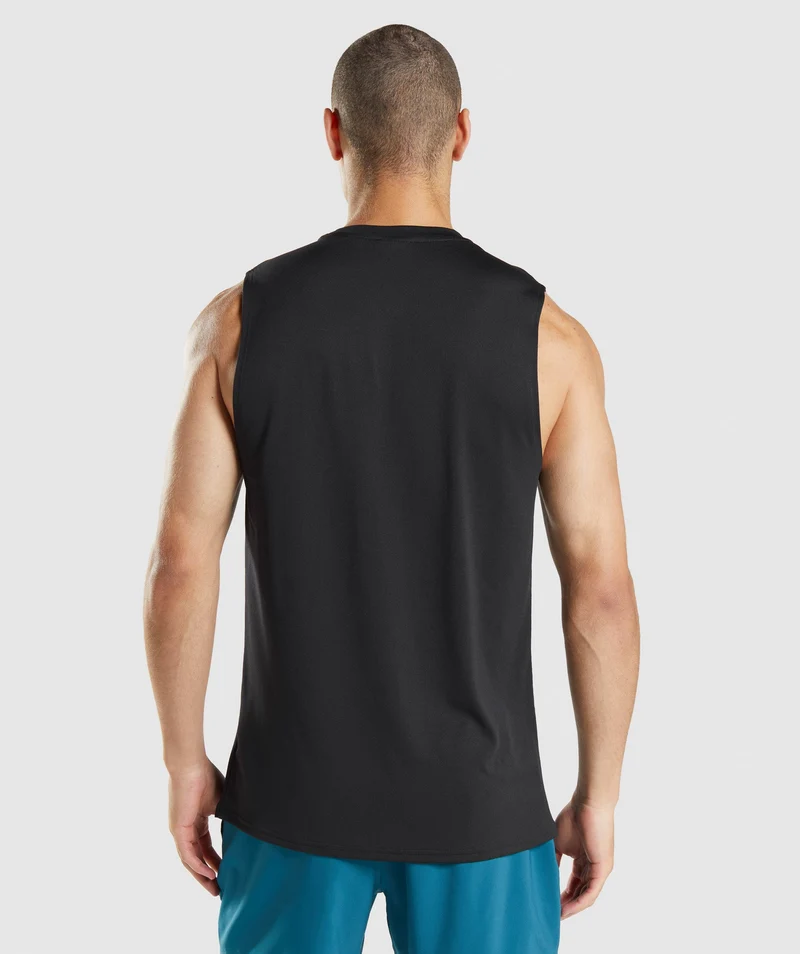 Gymshark Arrival Sleeveless T-Shirt - Black