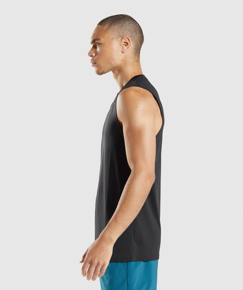 Gymshark Arrival Sleeveless T-Shirt - Black