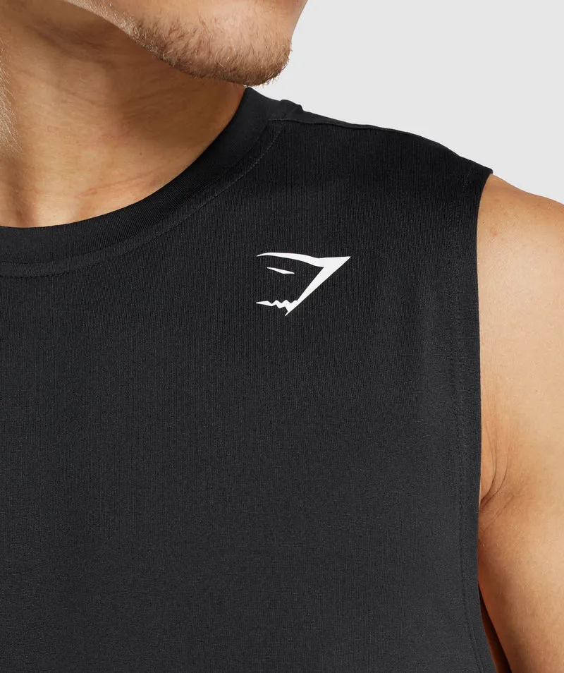 Gymshark Arrival Sleeveless T-Shirt - Black