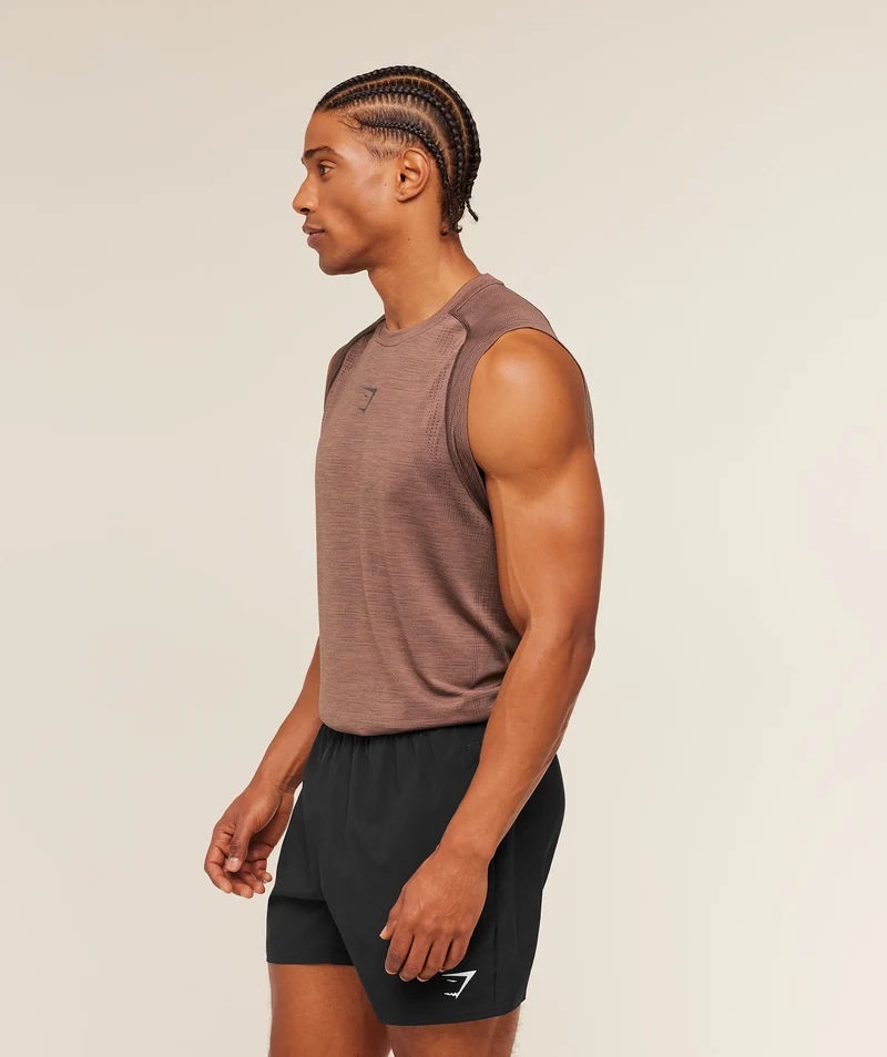 Gymshark Versatile Seamless Tank - Taupe Brown/Cool Brown