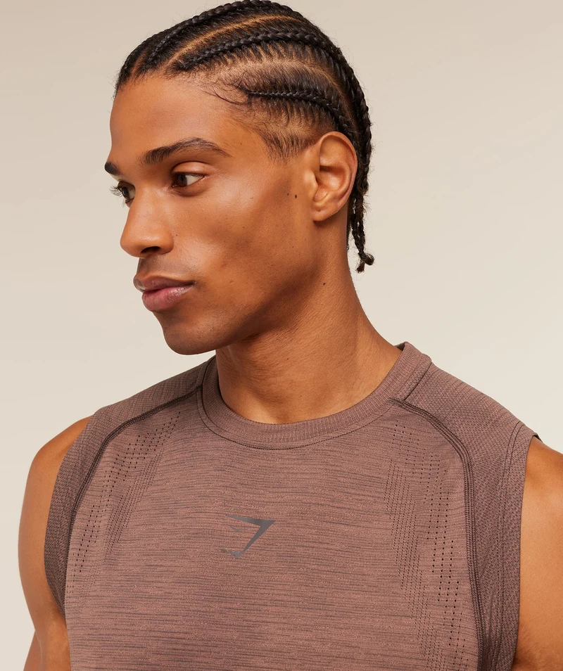 Gymshark Versatile Seamless Tank - Taupe Brown/Cool Brown