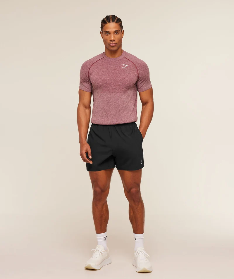 Gymshark Vital Seamless T-Shirt - White/Port