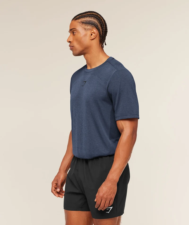 Gymshark Lightweight Seamless T-Shirt - Heavy Blue/Marl