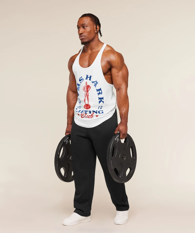 Gymshark Trophy Graphic Stringer - White