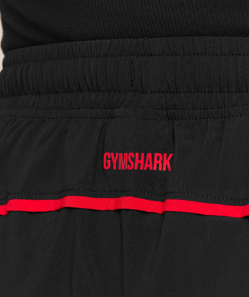 Gymshark Accent Conditioning Shorts - Black/Conditioning Red