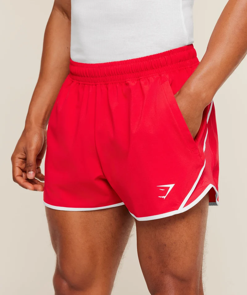 Gymshark Accent Conditioning Shorts - Athletic Red
